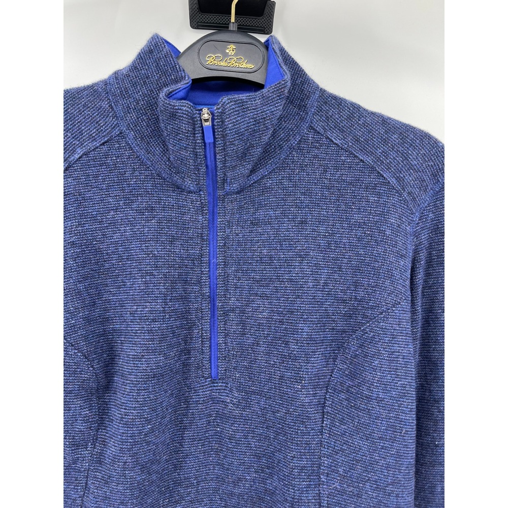 Mountain Hardwear Women s Quarter Zip Fleece Pullover Blue Textured Small‎ S
